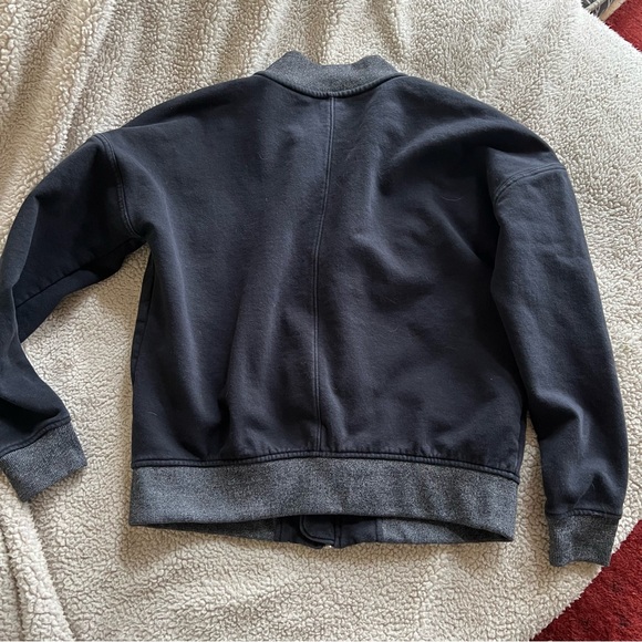 Under Armour threadborne fleece baseball bomber jacket Black Nice!! S - Picture 8 of 12